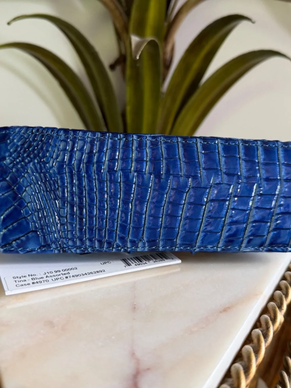 💙 Brahmin Sample 'Electric' Blue Tina Zippered Make Up Bag Pouch Clutch 💙 READ